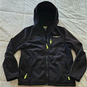 Boys Sz XL 18/20 Black ZeroXposur Fleece Lined Hooded Warm Jacket With Hood